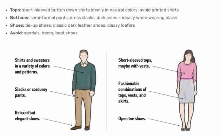 examples of business casual