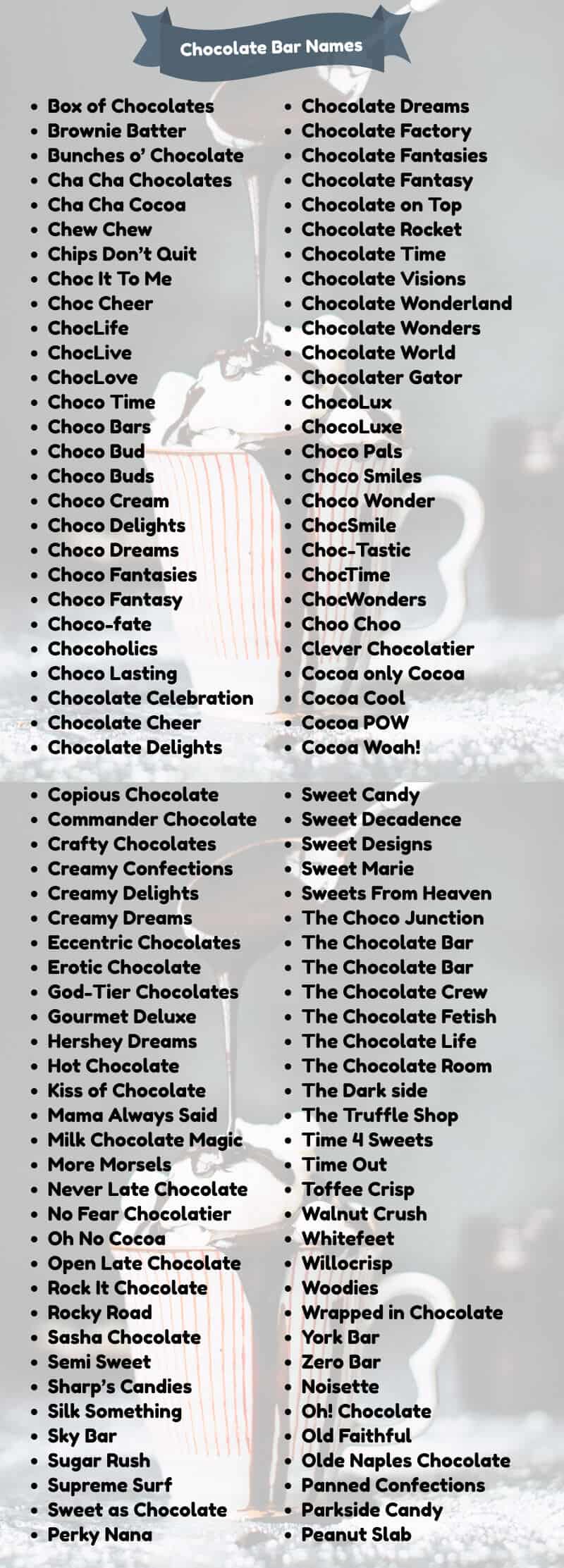 list of candy names