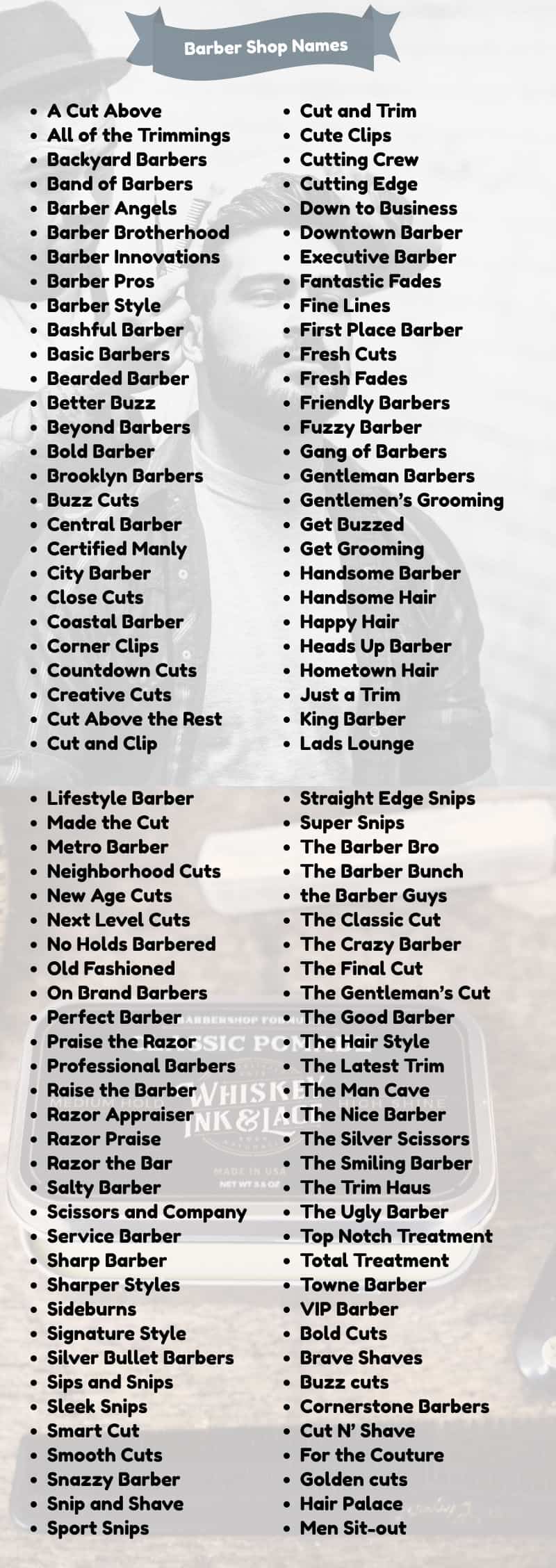 900+ Barbershop Name Ideas to Inspire Your Business Name – NamesBee