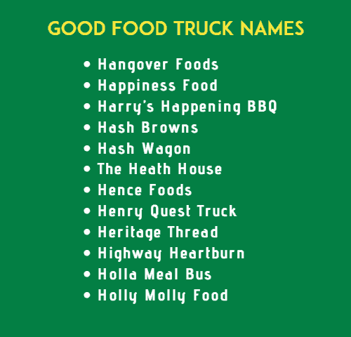 truck names ideas