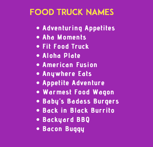 funny food truck names