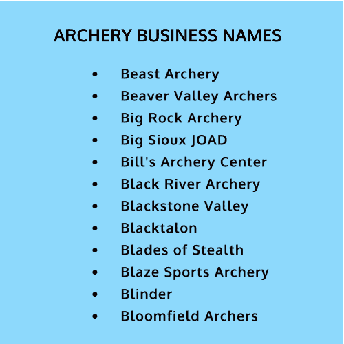 good names for archers and archery business names
