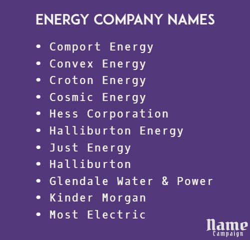 renewable energy company name ideas