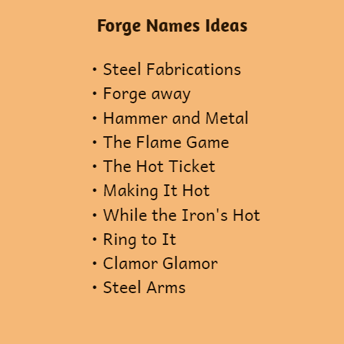 forge name generator: forge names ideas
