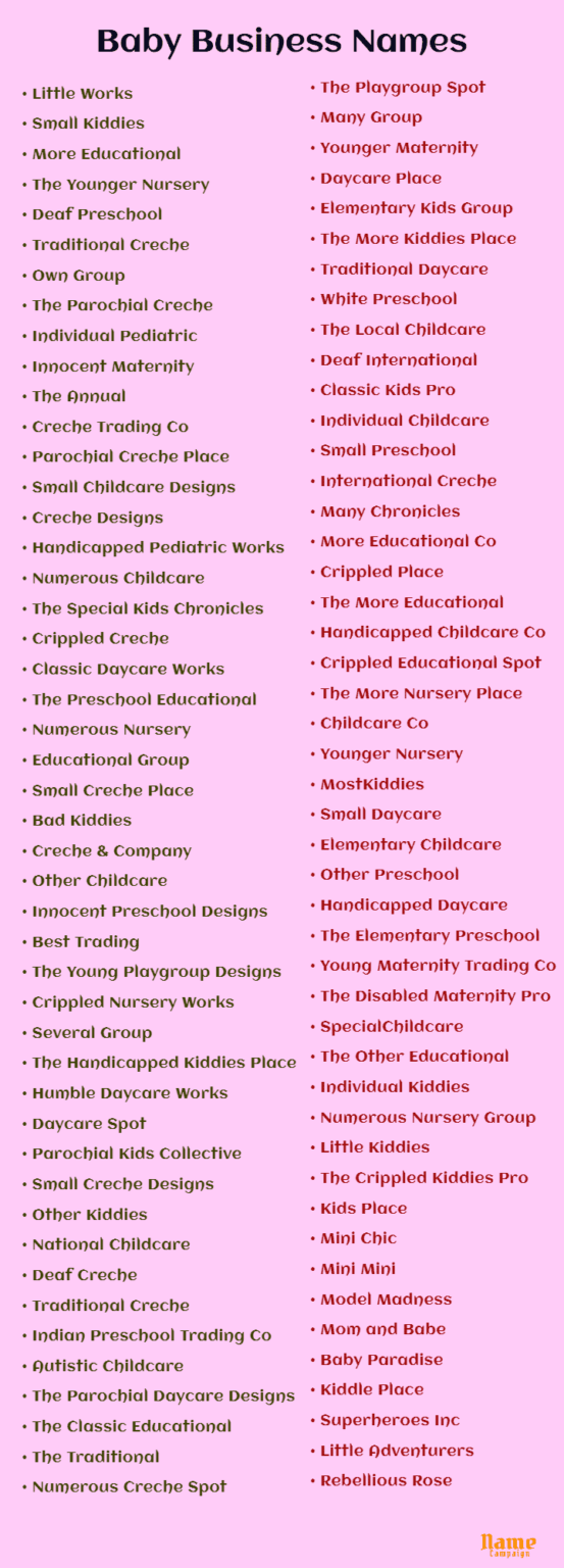 900+ Best Baby Business Names Ideas and Availability Check – NamesBee