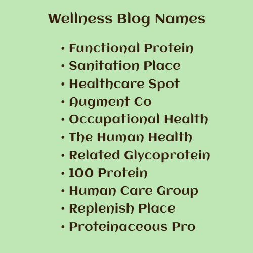 wellness name suggestions