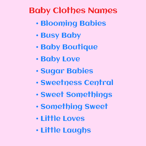 How do you pick a boutique name? These are baby products company names
