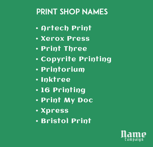 catchy names for printing business