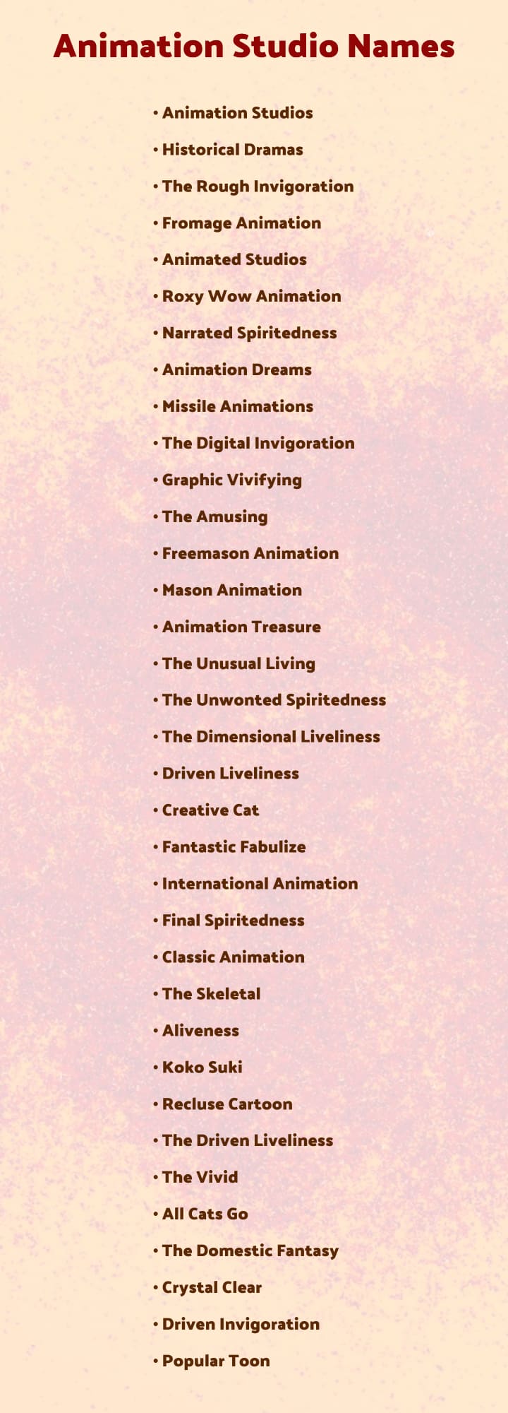 top animation studios names