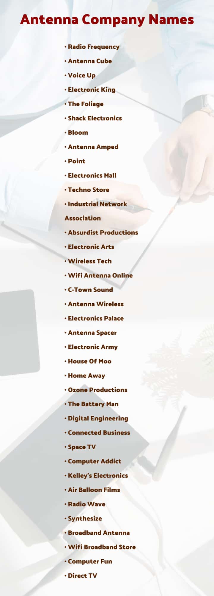 The best antenna company names list