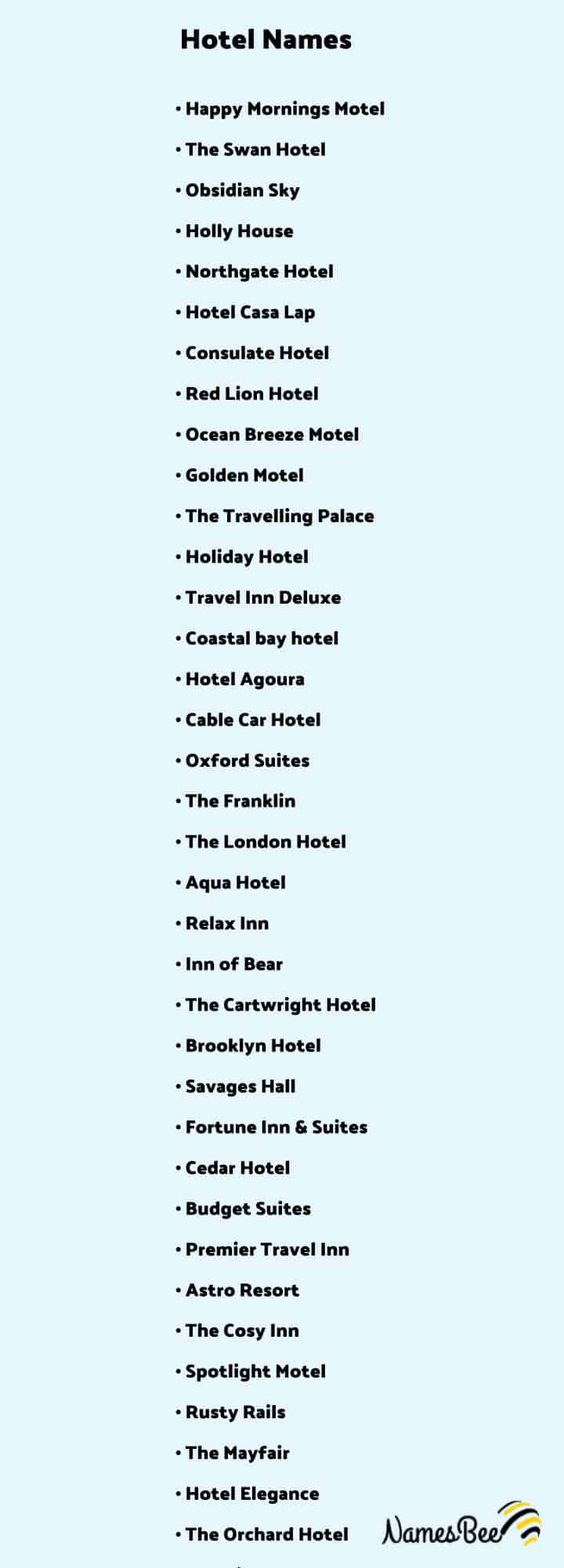 fancy hotel names