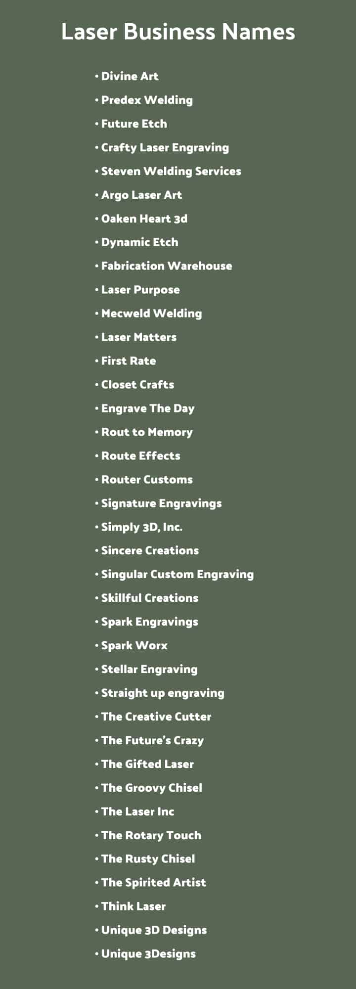 laser business name ideas list 