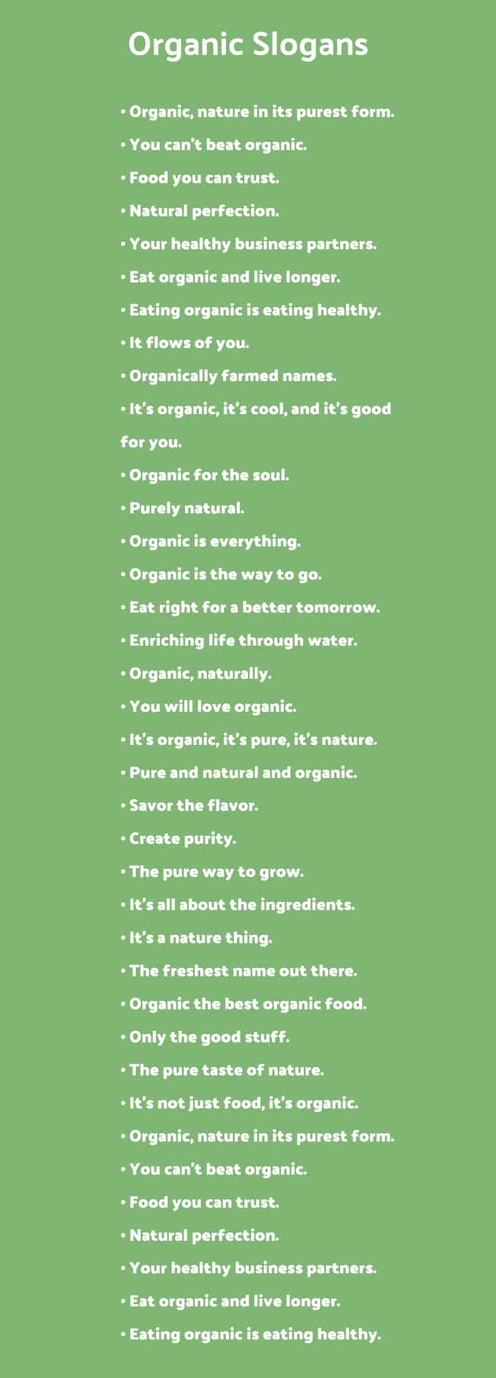 Organic Slogans for Herbal Business