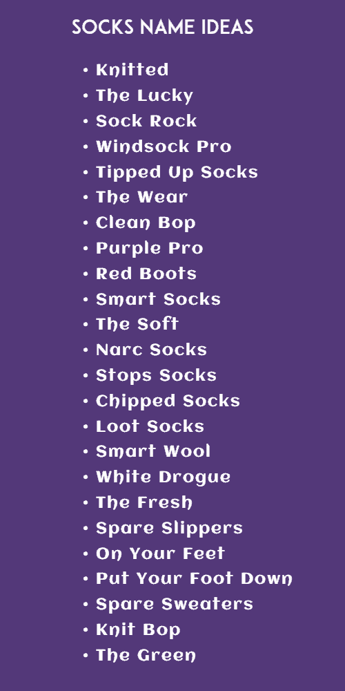 socks business names list for your new business