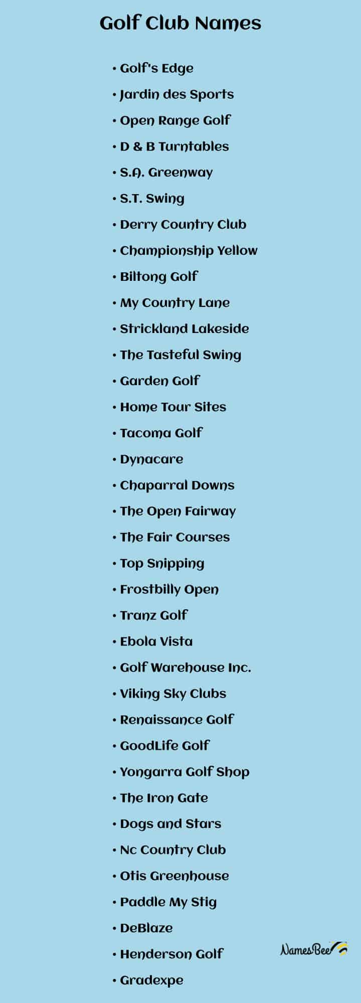 golf club names ideas