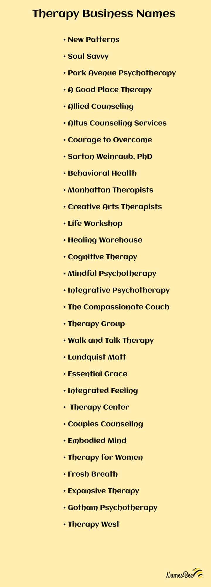 Therapy Business Names ideas