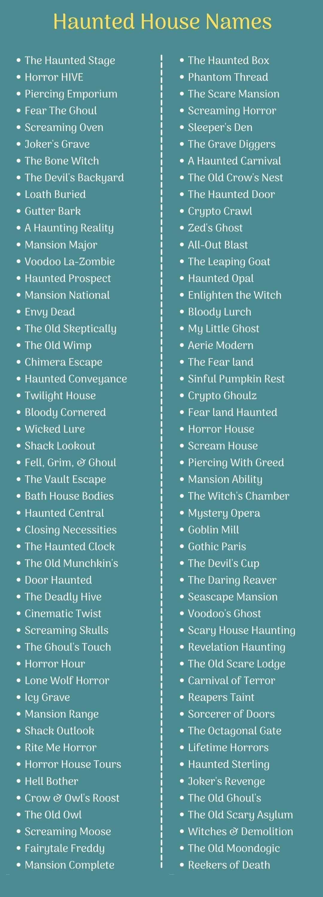 600+ Best Haunted House Names Ideas and Suggestions – NamesBee