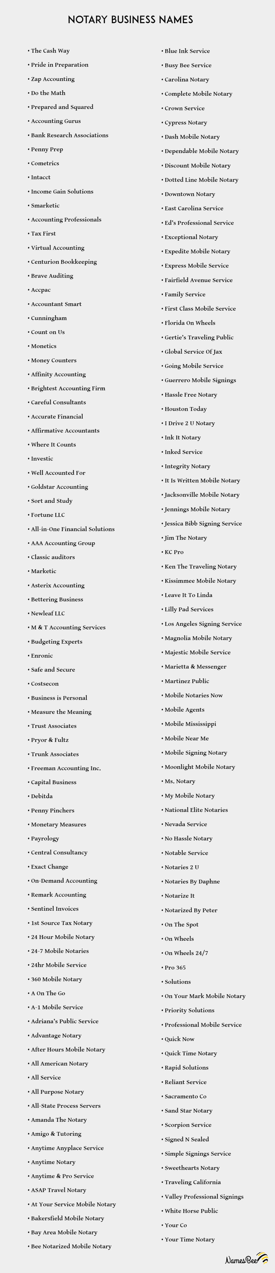 mobile notary business names ideas
