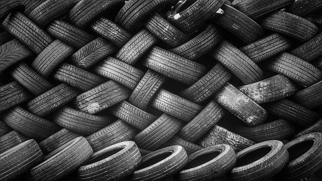 Tire Company Names: Lots of tires placed on the ground