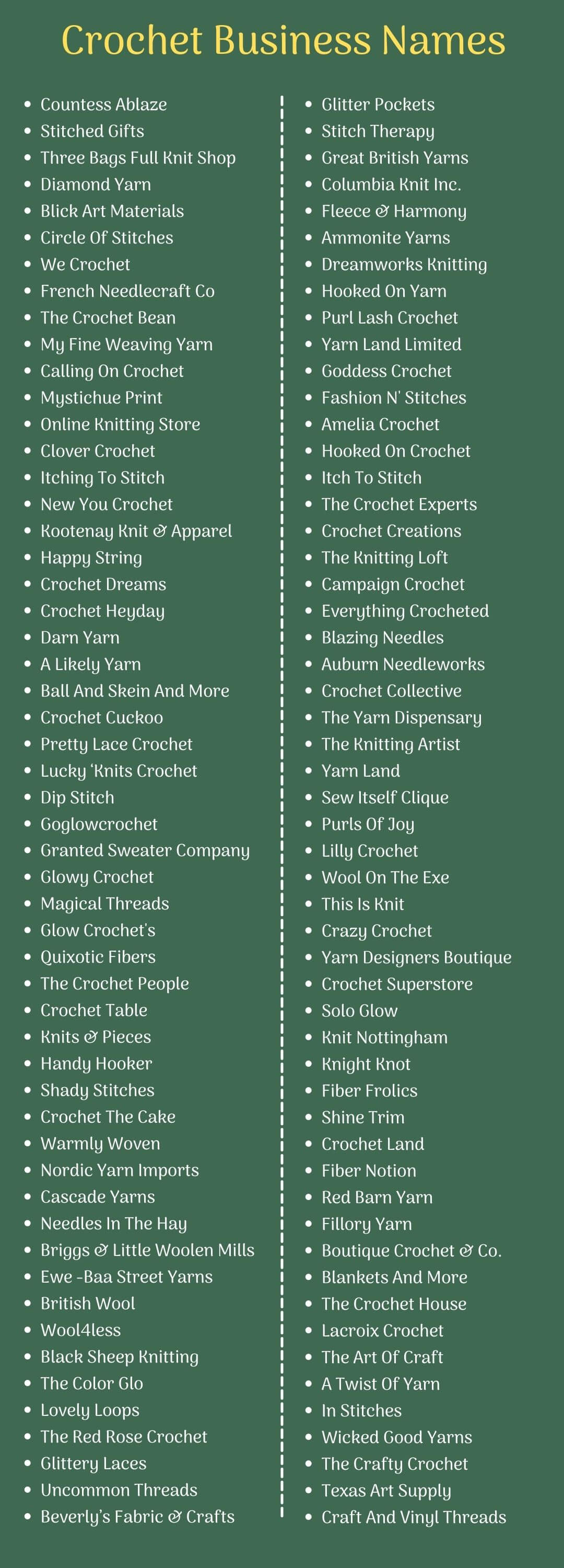 Crochet Business Names ideas 