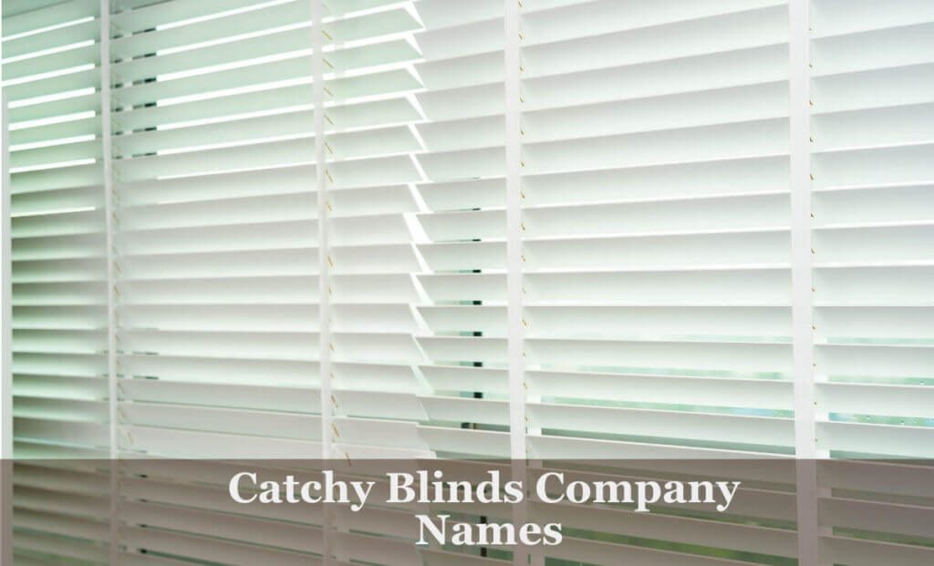 Catchy Blinds Company Names Ideas