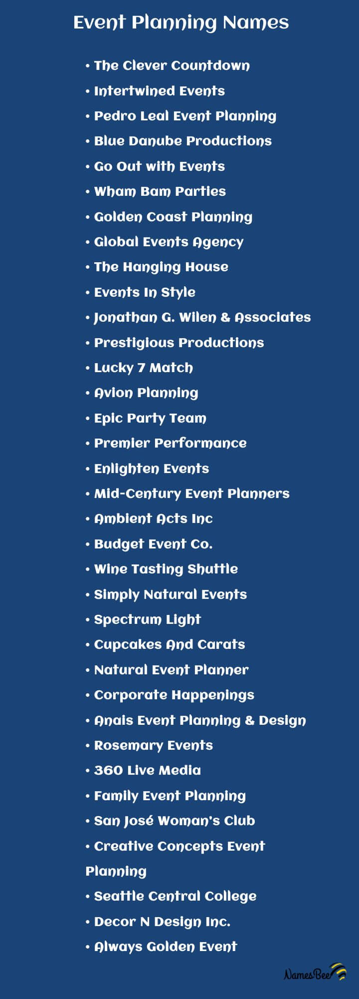 600+ Event Company Names Ideas That Are Perfect for Your Business ...