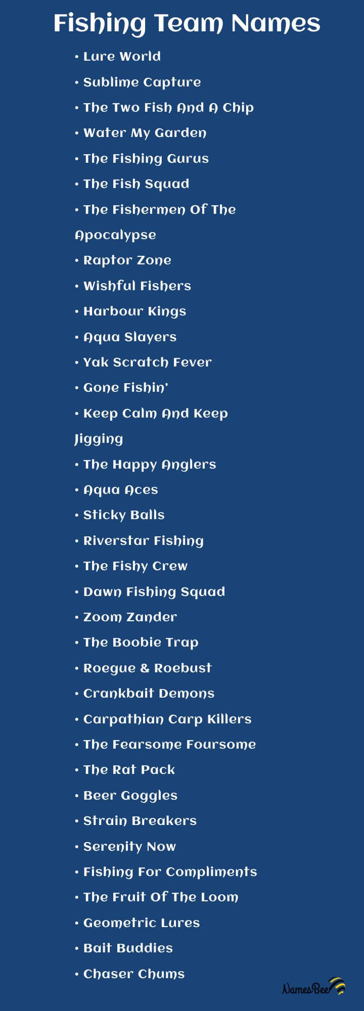 250+ Catchy Fishing Team Names For Your Fishing Club - NamesBee